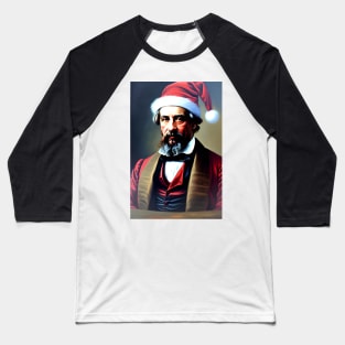 Santa Charles Dickens (Celebrity Christmas) Baseball T-Shirt